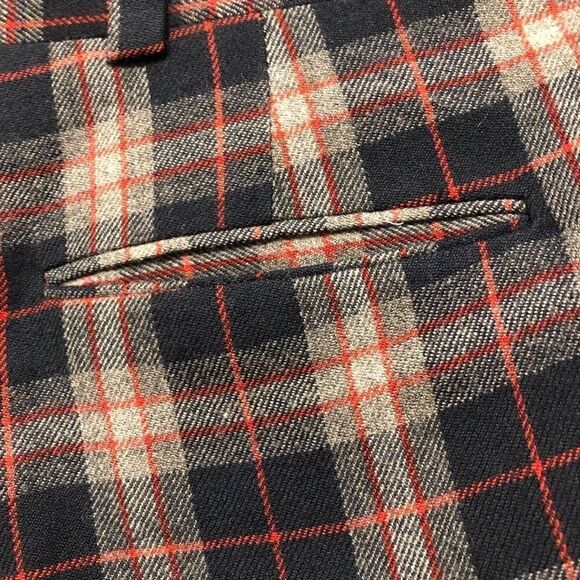 Vintage Custom Plaid Wool Pants - Picture 7 of 9